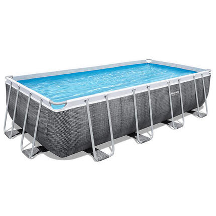 Piscine natation - Power Steel Rectangular Pool gris