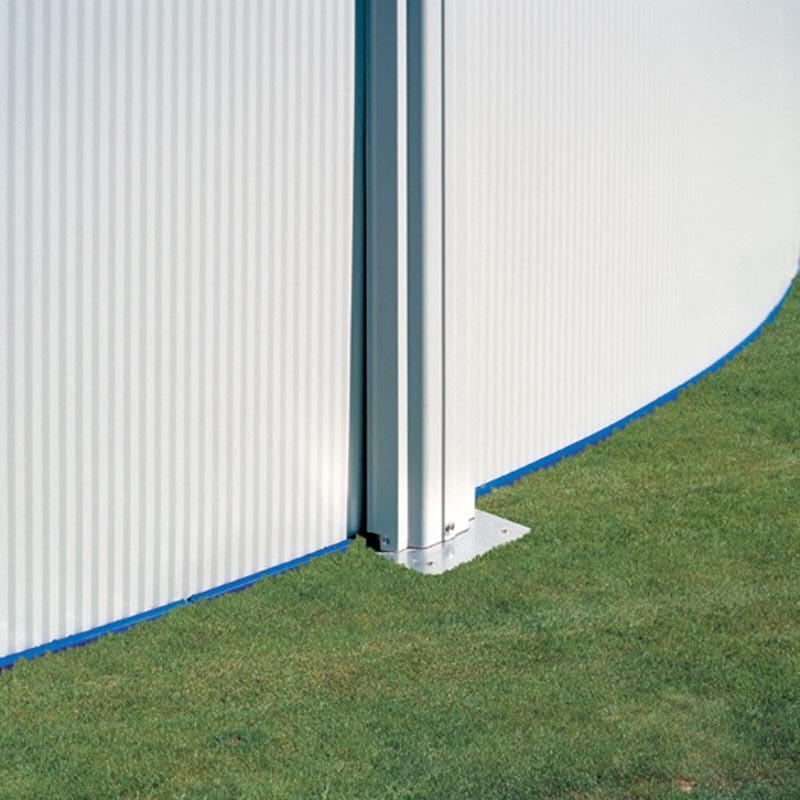 Piscina Desmontable redonda Ø 550cm y altura 120cm de acero blanco GRE Fidji