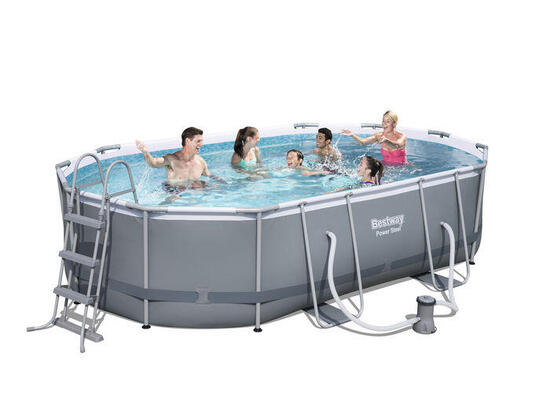 Piscina Desmontable Tubular Bestway Power Steel Oval 488x305x107 cm con Depurado