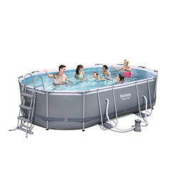 BESTWAY Piscine hors sol ovale Power Steel 488 x 305 x 107 cm avec accessoires