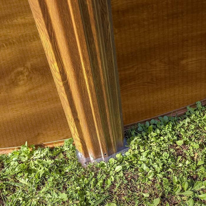 Mauritius 610 x 375 x 132 cm Ovaler Stahlpool in Holzoptik 5/5