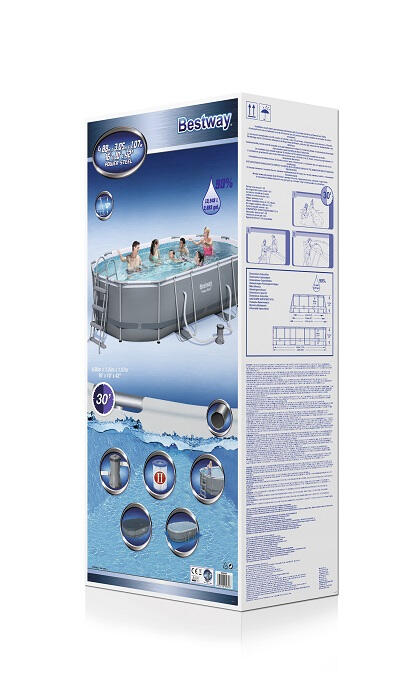 Piscina Desmontable Tubular Bestway Power Steel Oval 488x305x107 cm con Depurado 5/7