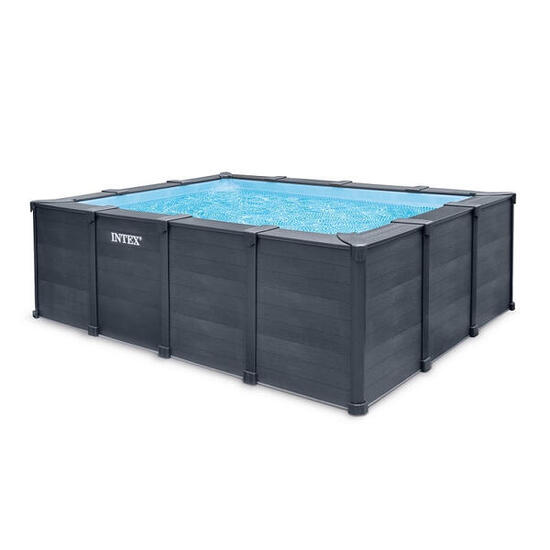 Piscine tubulaire rectangulaire Intex Graphite 4 x 3 x 1,24 m