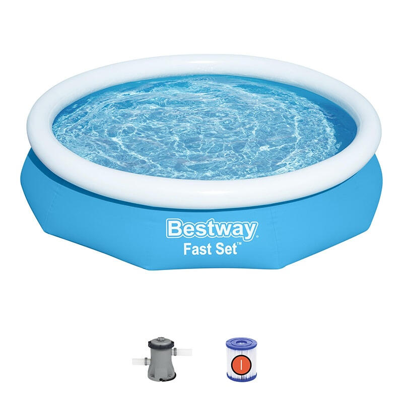 Kit piscine gonflable ronde 3,05 m x 66 cm