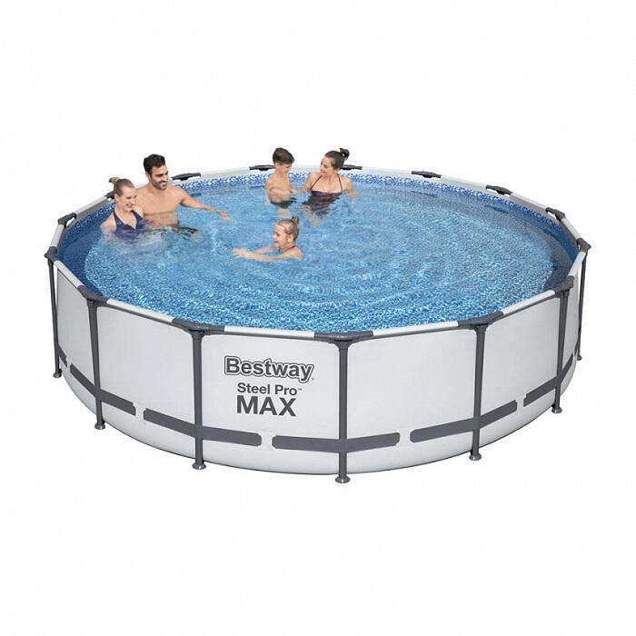 Piscina Desmontável Bestway Steel Pro Max 457x107 cm Filtro, Cobertura e Escada 3/7