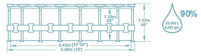 Kit piscine Bestway STEEL PRO MAX ronde Ø549x122cm 5/7