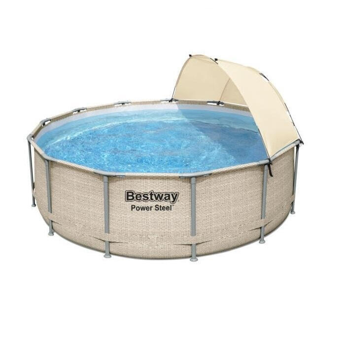 Bestway - Piscine Natation - Power Steel Gris Adulte - Piscine - Beige|bleu|gris - Taille Unique - Decathlon