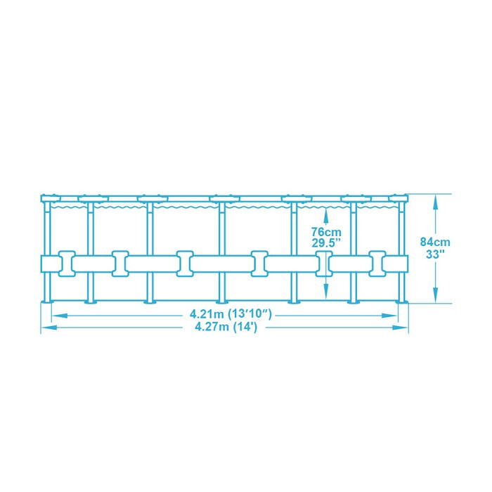 Piscine tubulaire ronde Bestway Steel Pro Max 4,27 x 0,84 m 3/5
