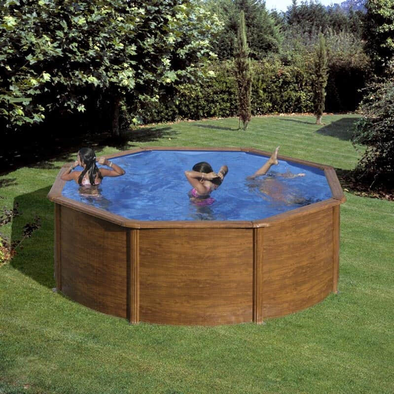 Pacific 350 x 120 cm rond stalen zwembad met houtlook 3/7