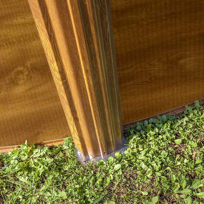 Piscina Desmontable ovalada 500x300 cm y altura 120cm de acero madera