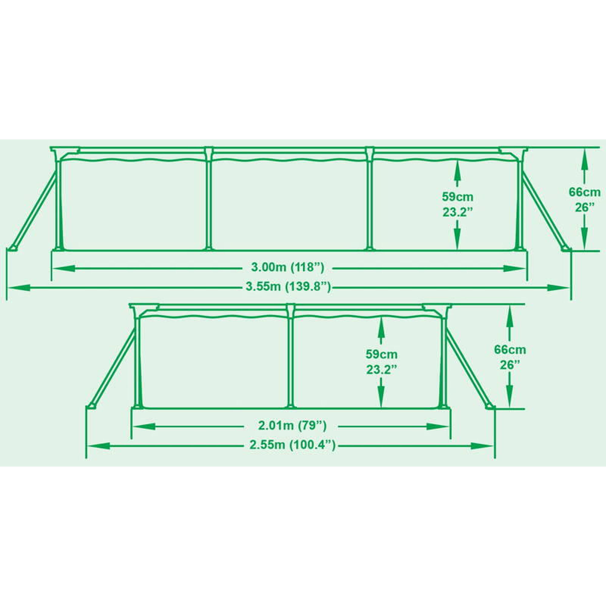 Piscina Desmontable Rectangular Bestway Steel Pro 300x201x66 cm con Revestimient