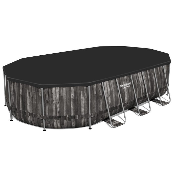 Piscina Desmontável Bestway Power Steel 610x366x122 cm Filtro Cartucho 5.678 L/H 3/7