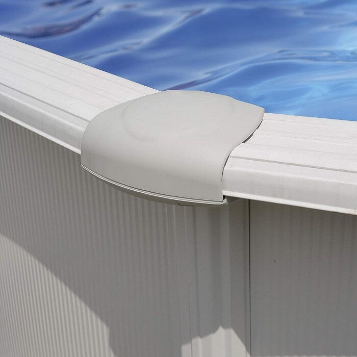 Piscina Desmontable redonda Ø 350cm y altura 132cm de acero blanco GRE Atlantis