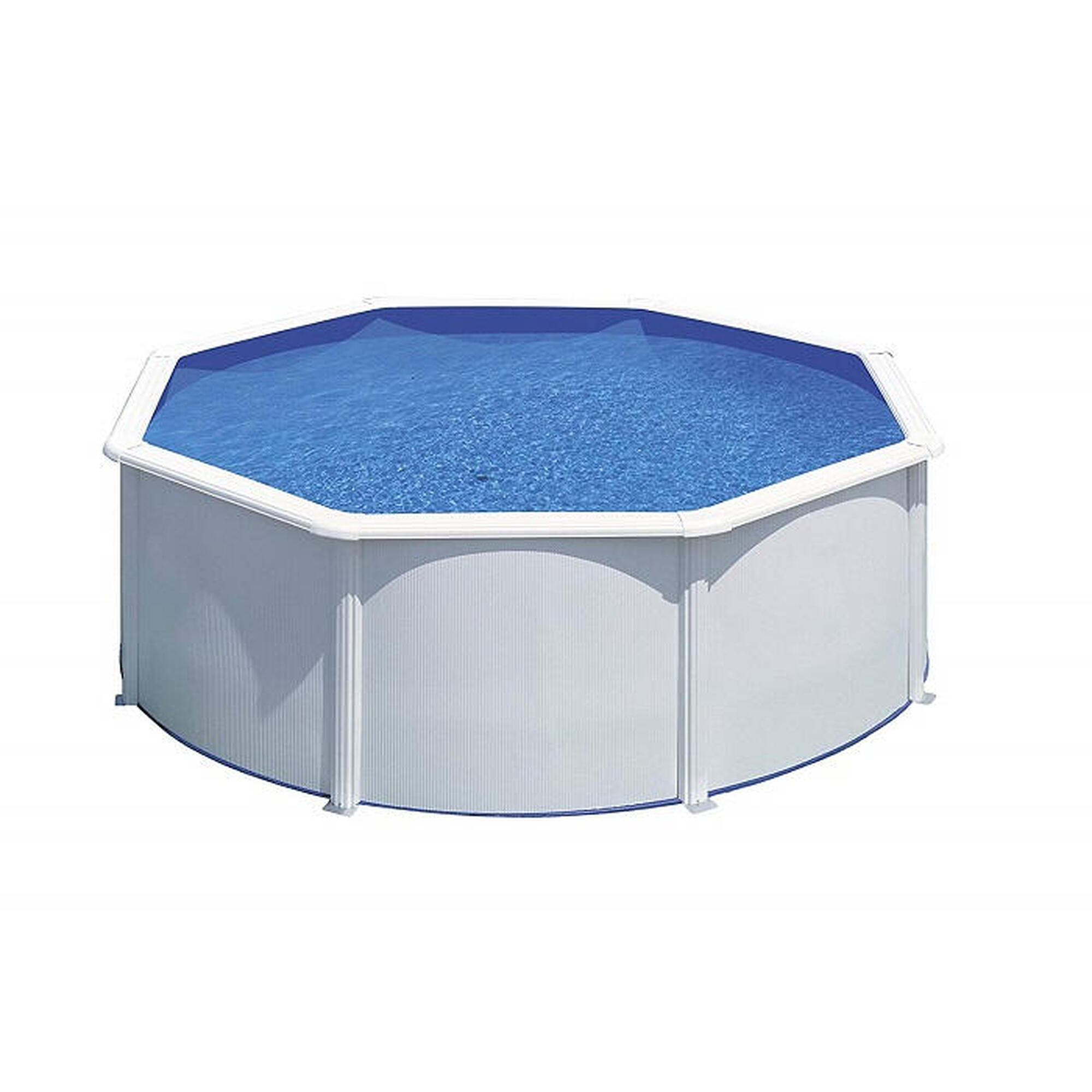 Piscina Desmontável redonda Ø 350cm y altura 132cm em aço branco GRE Atlantis