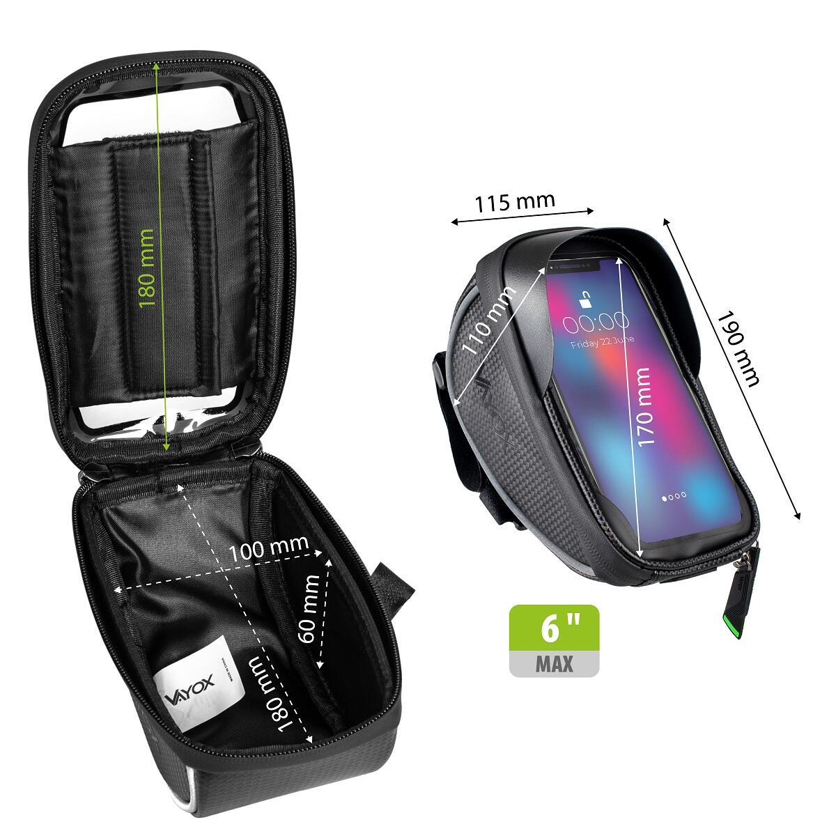 Lenkertasche für Fahrrad VAYOX VA0169 mit Handytasche 5/7