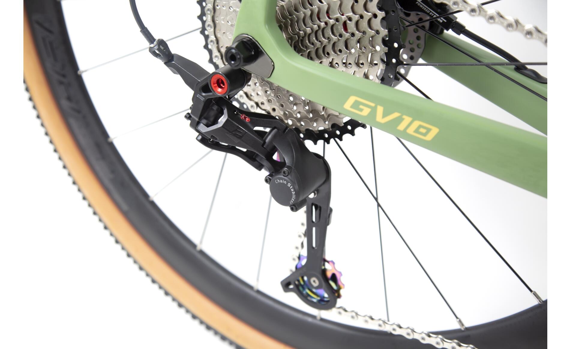 BICICLETA DE GRAVEL DE CARBONO LOBITO GV10 2024 VERDE 48" 3/7