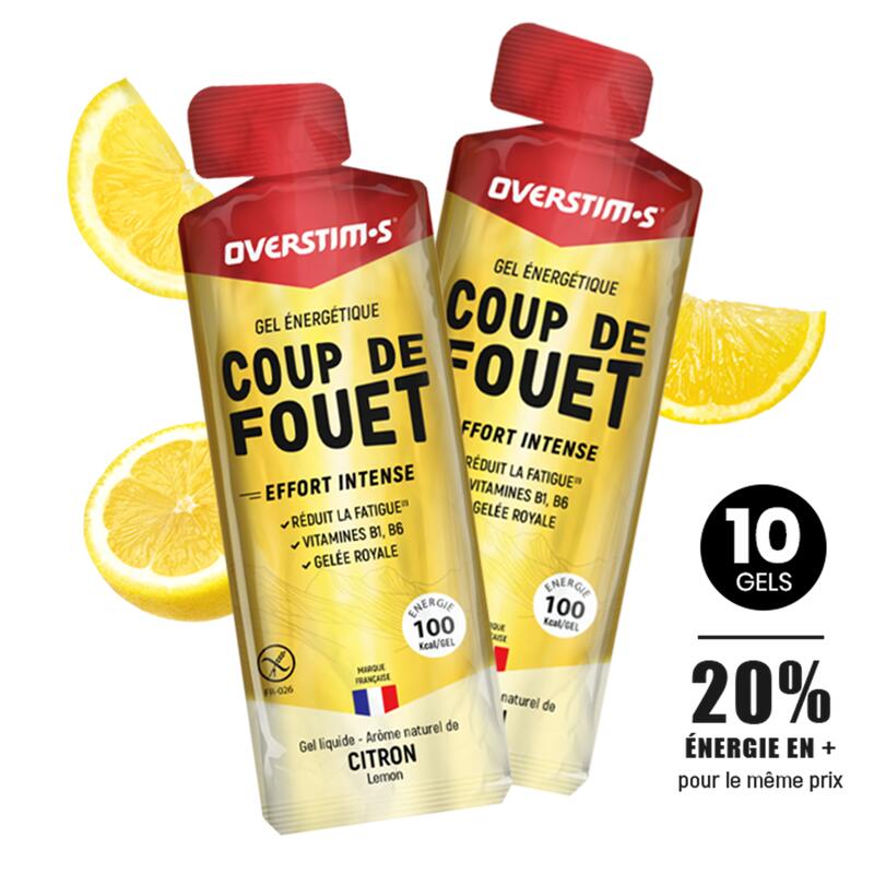 Gel énergie instantanée Coup de Fouet - Citron - 10X34G