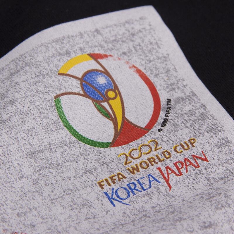Koszulka dla dorosłych - Plakat Mistrzostw Świata Korea-Japonia 2002 - Czarny
