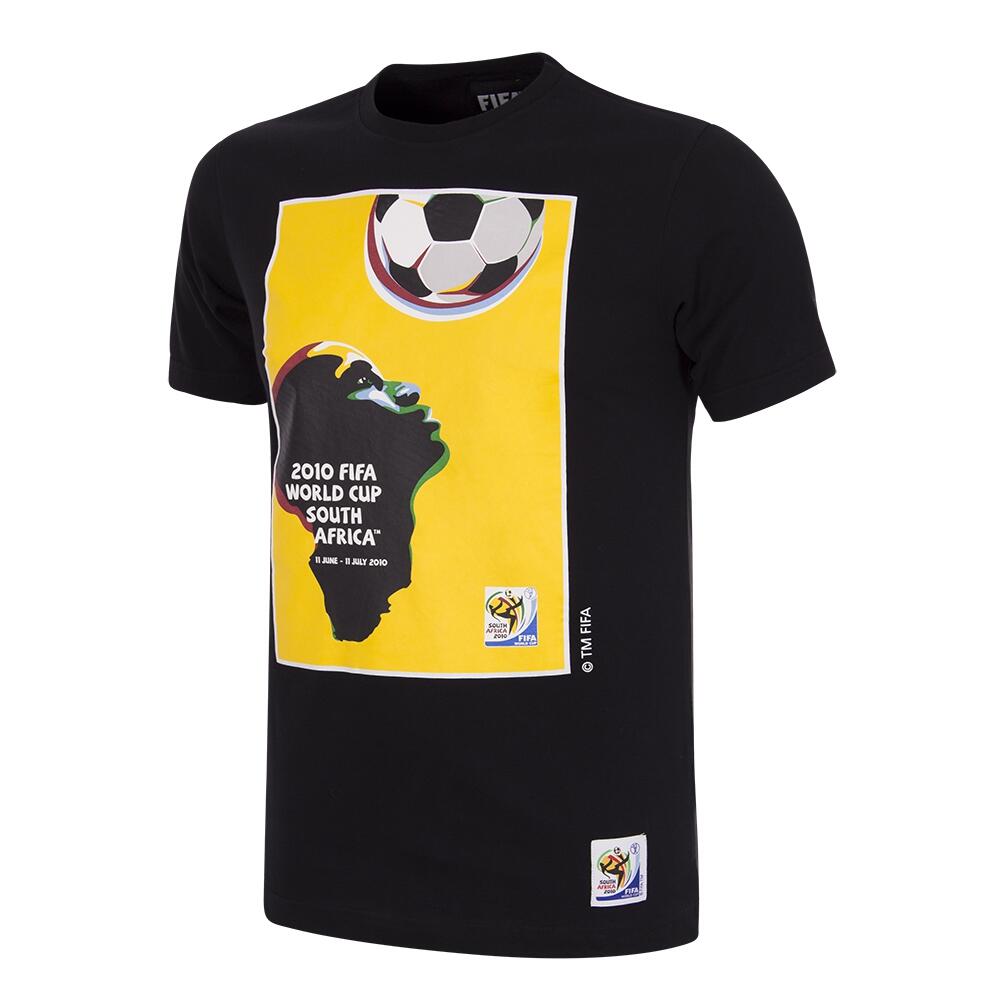 COPA FOOTBALL T-shirt - Heren - Zuid Afrika 2010 WK Poster - Korte mouw - Zwart