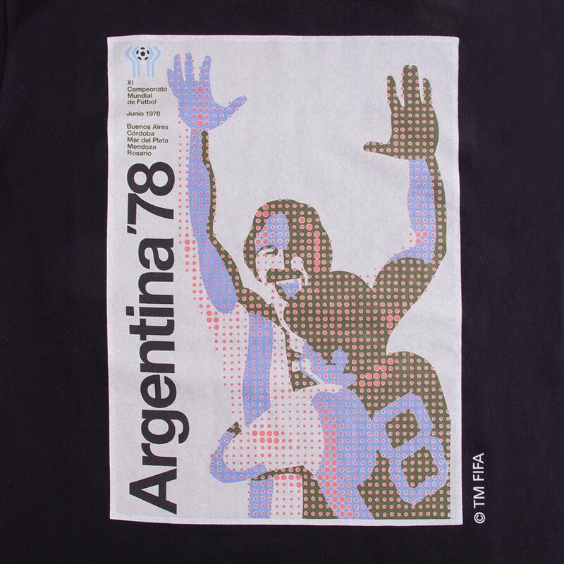 Koszulka dla dorosłych - Poster Campeonato do Mundo Argentyna 1978 - Czarny