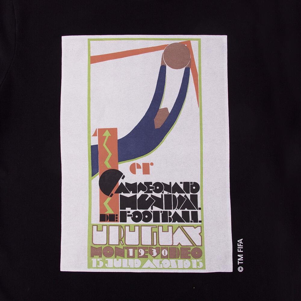 T-shirt - Heren - Uruguay 1930 WK Emblem - Korte mouw - Zwart 3/7