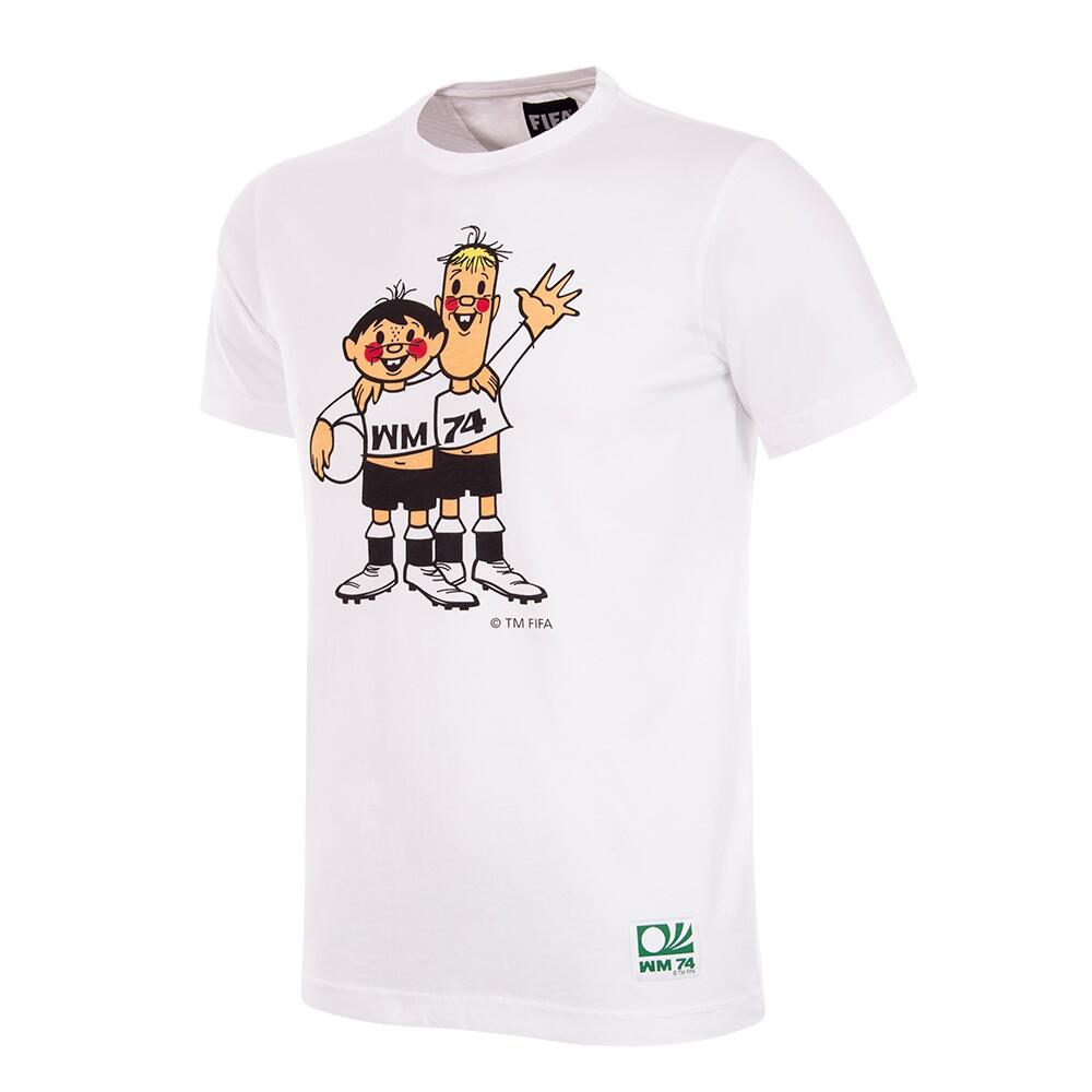 COPA FOOTBALL T-shirt - Heren - Duitsland 1974 WK Mascotte - Korte mouw - Wit
