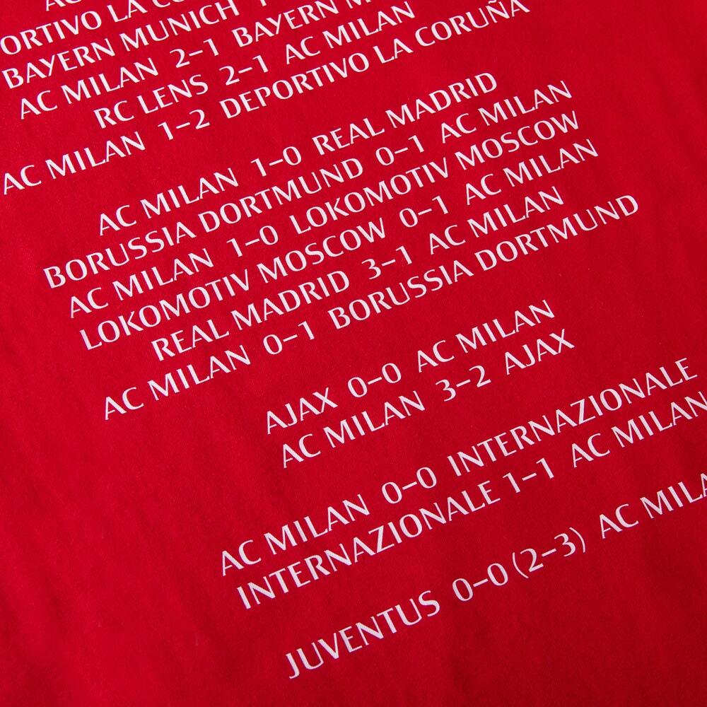 T-shirt - Heren - AC Milan CL 2003 Team - Geborduurd - Korte mouw - Rood 6/7