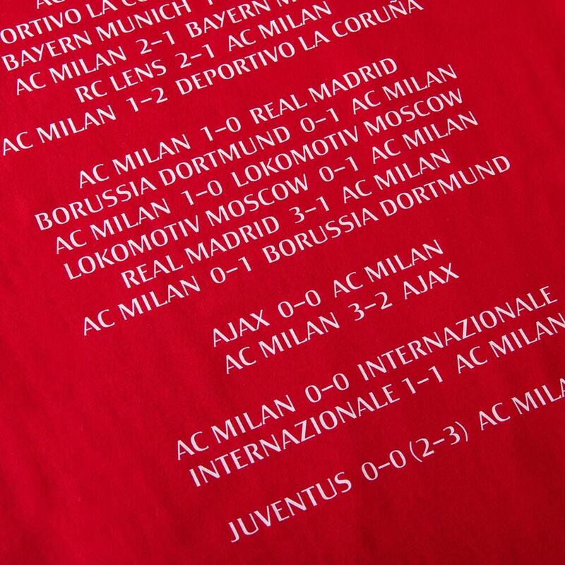 Koszulka dla dorosłych - Zespół AC Milan CL 2003 Haft - Czerwona