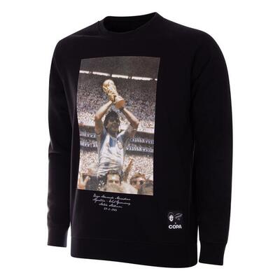 Herren - Pullover - Maradona Argentinien WK 1986 Feier - Schwarz