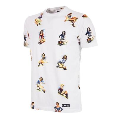 T-shirt - heren - calcio donna - korte mouw - wit