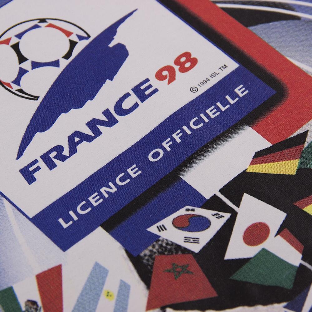 T-shirt - Heren - Panini FIFA France 1998 WK - Korte mouw - Blauw 4/7