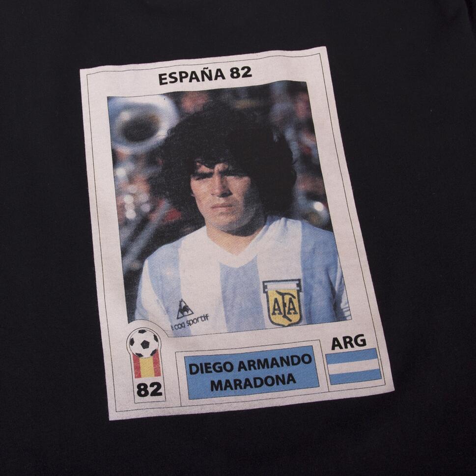 Koszulka dla dorosłych - Maradona x COPA Naklejka Piłka Nożna Argentyna - Czarna