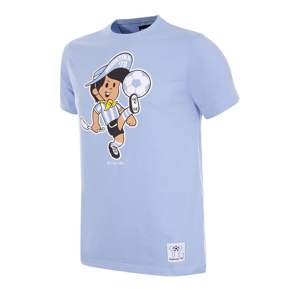 COPA FOOTBALL T-shirt - Heren - Argentinië 1978 WK Mascotte - Korte mouw - Blauw