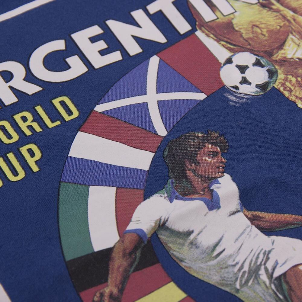 T-shirt - Heren - Panini FIFA Argentinië 1978 WK - Korte mouw - Blauw 4/6