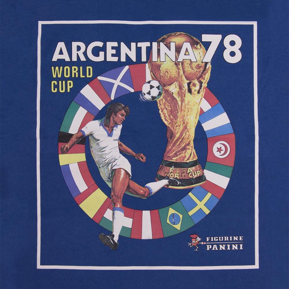 T-shirt - Heren - Panini FIFA Argentinië 1978 WK - Korte mouw - Blauw 3/6
