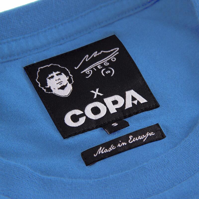 Camiseta manga corta fútbol retro Maradona X COPA Nápoles