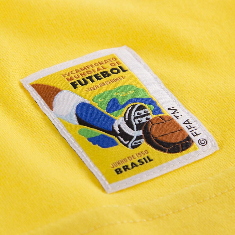 T-Shirt - Adulto - Emblema Campeonato do Mundo Brasil 1950 - Amarelo 4/6