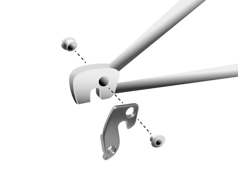 Hak przerzutnika Union GH-023 Aluminium Srebrny 2/6