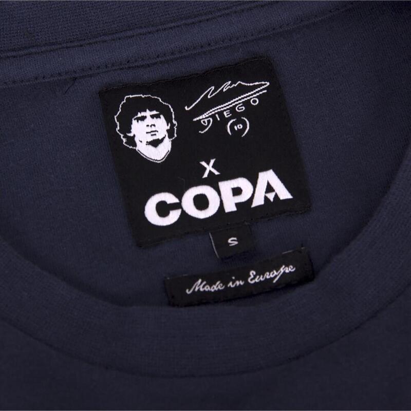 Koszulka dla dorosłych - Maradona x COPA Naklejka Piłka Nożna Boca - Granatowa