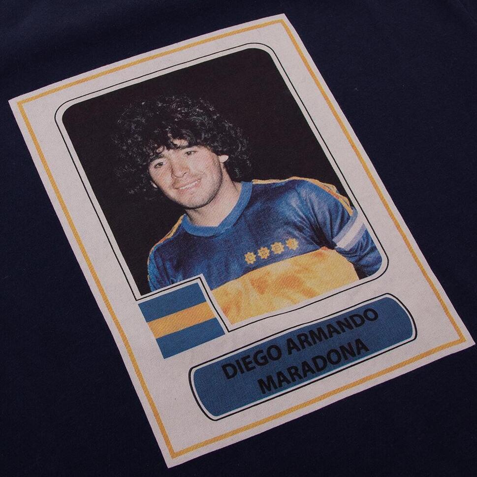 Koszulka dla dorosłych - Maradona x COPA Naklejka Piłka Nożna Boca - Granatowa