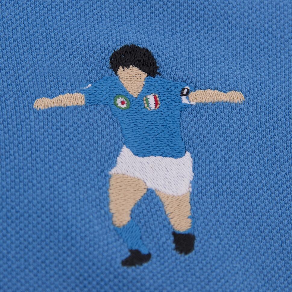 Koszulka polo Maradona x COPA Boca Haftowana Niebieska