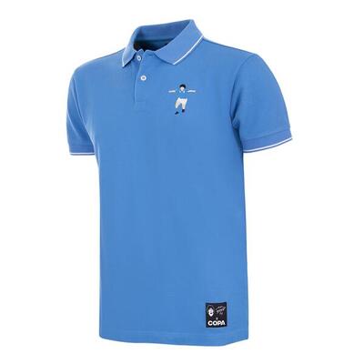Polo - heren - maradona napoli - geborduurd - blauw
