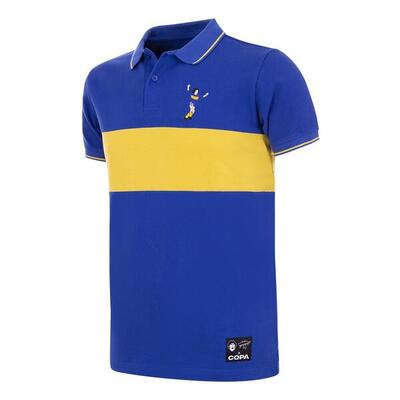 Polo - heren - maradona boca - geborduurd - blauw - geel