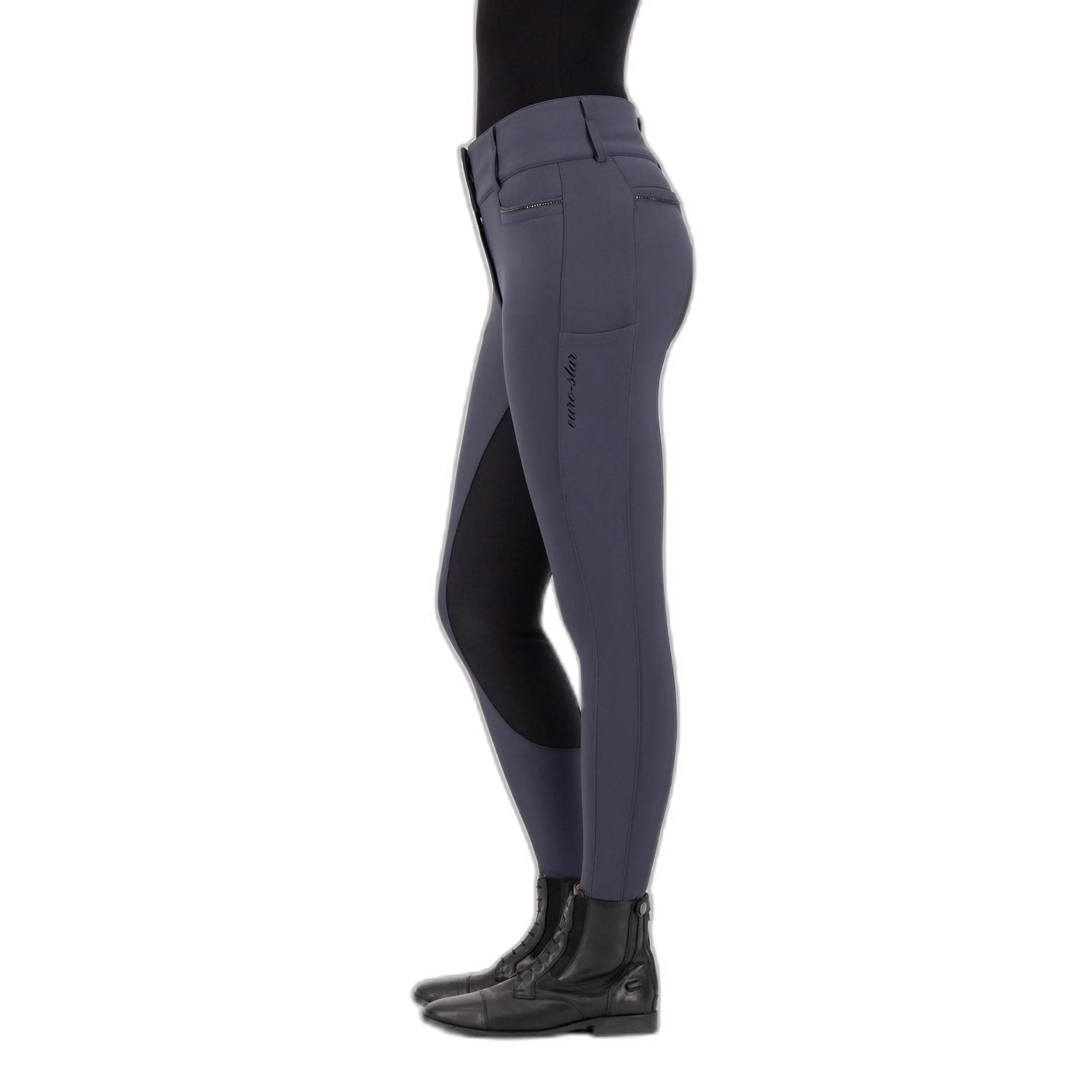 Calças de equitação de cintura alta full grip para mulher Euro-Star Arielle 3/4