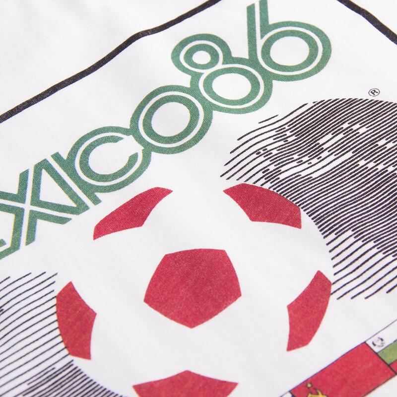 Camiseta manga corta fútbol retro Panini FIFA México 1986 World Cup