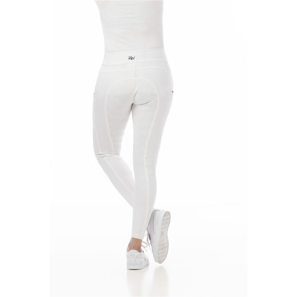 Damen Reitleggings Silikon Vollbesatz AGADIR weiß 3/5