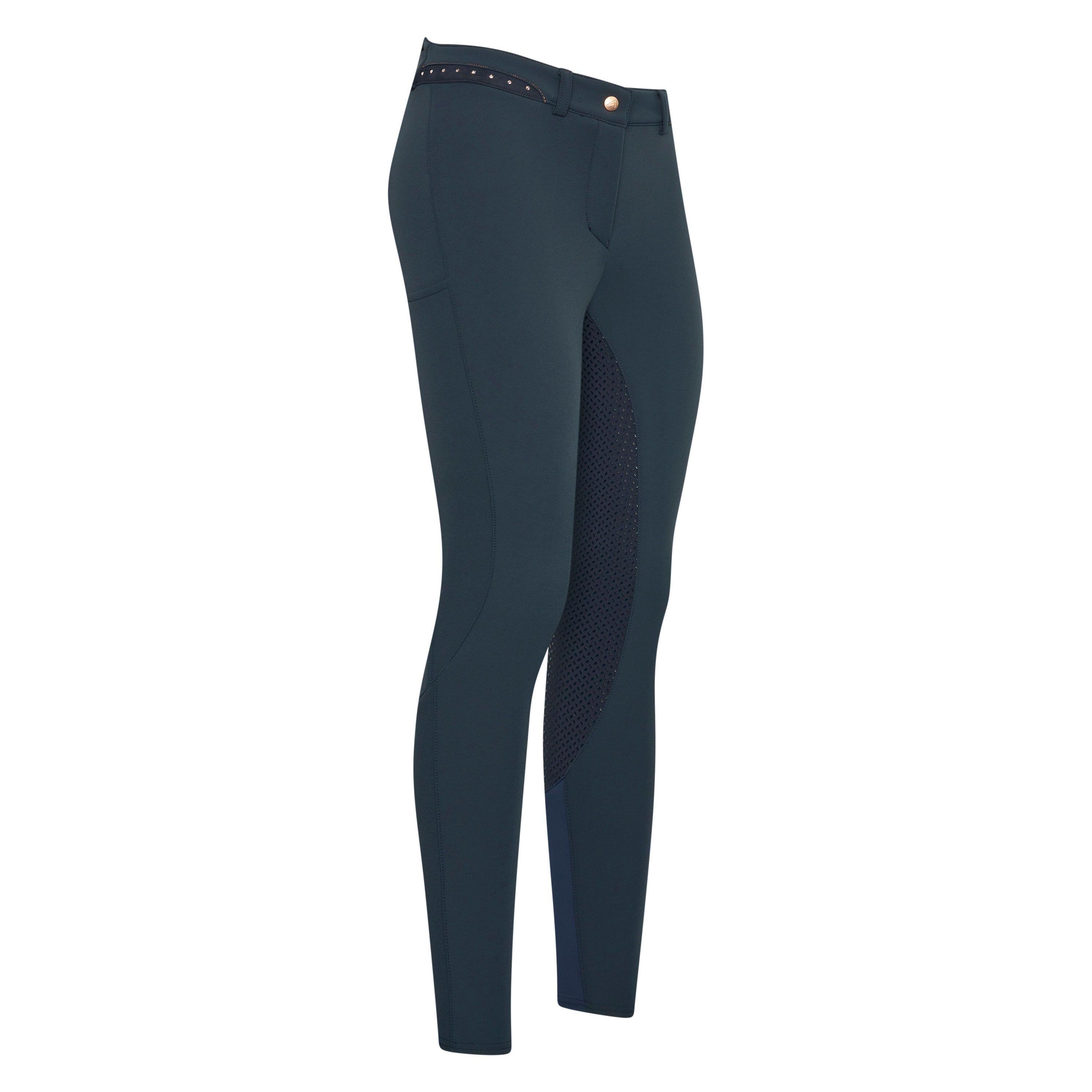 Euro-star - Pantalon Équitation Full Grip Femme Euro-star Queen Diamond - Pantalon D'Équitation - Bleu - 42 M/l - Decathlon