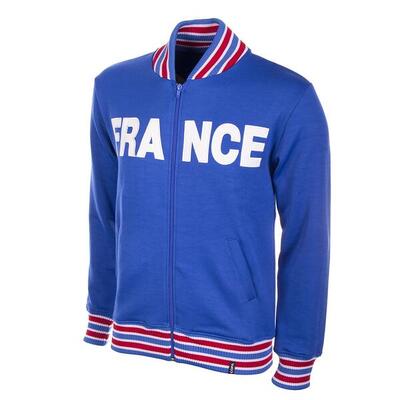 Voetbaljack - heren - retro - frankrijk 1960 - blauw
