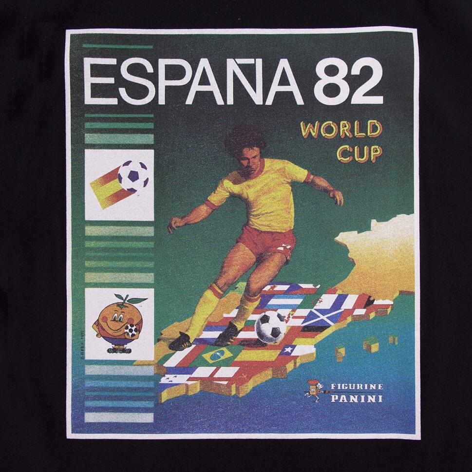 Koszulka dla dorosłych - Panini FIFA Mistrzostwa Świata Hiszpania 1982 - Czarny