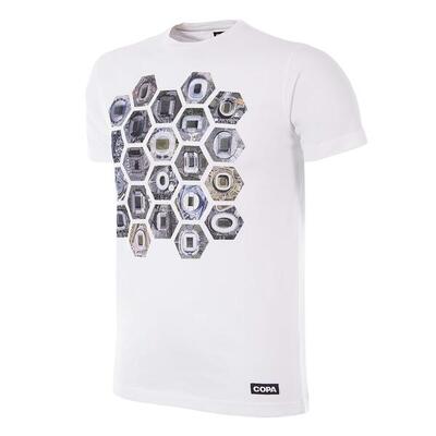 T-shirt - heren - hexagon stadium - korte mouw - wit